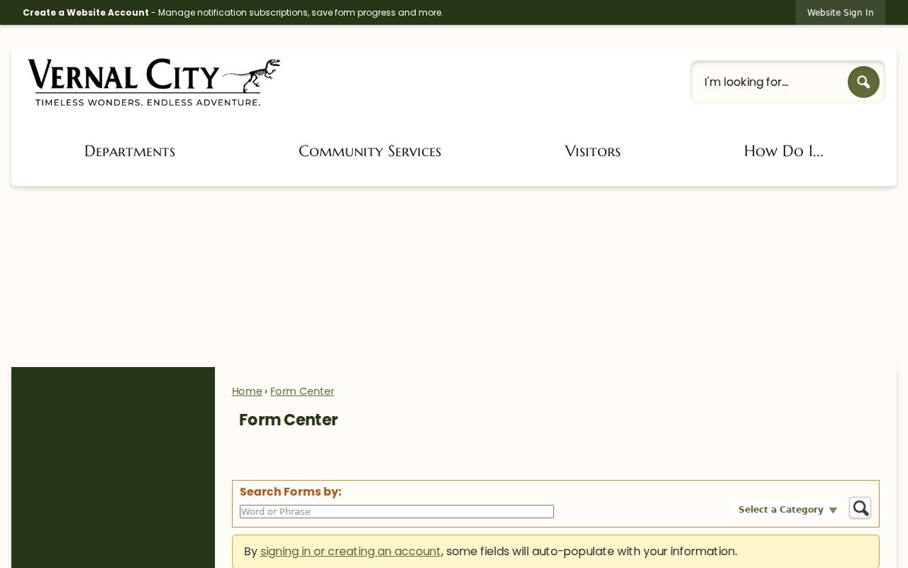 Vernal criminal history online GRAMA request form