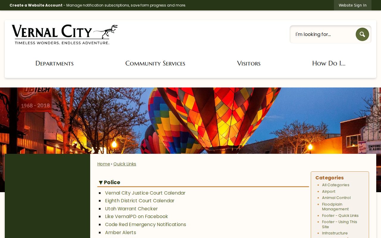 Official warrant and calendar links for Uintah County arrest follow-up