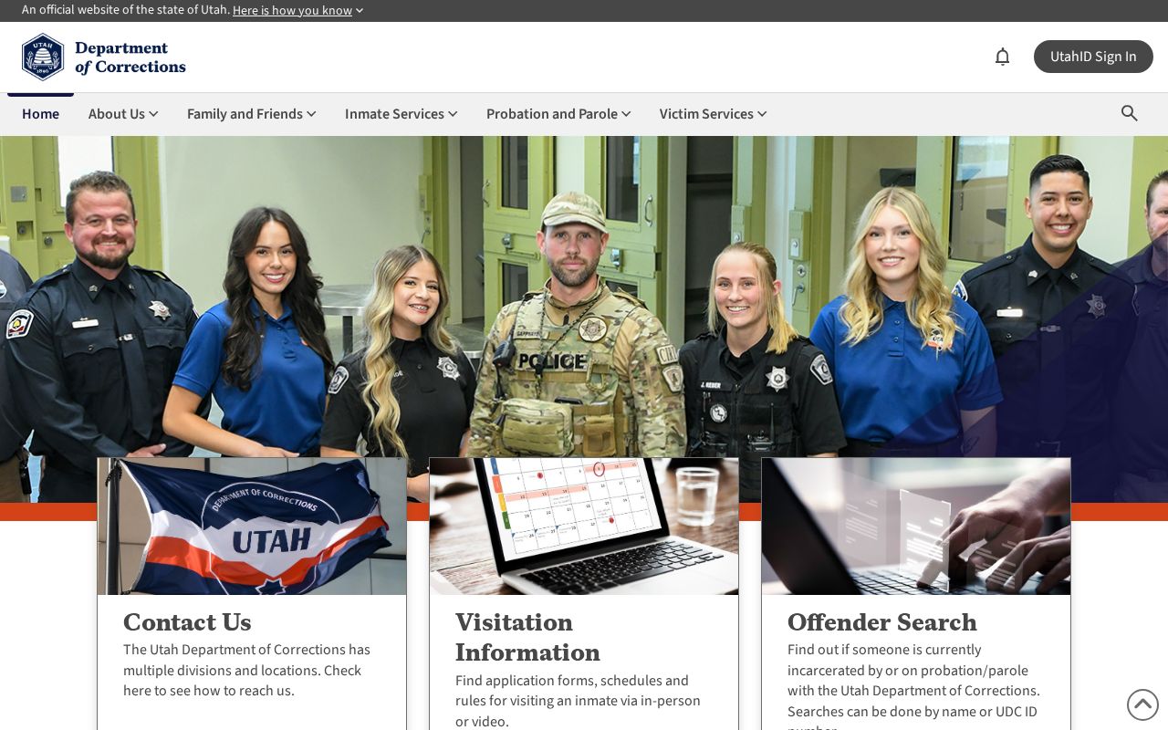 Uintah County criminal history UDC offender search gateway