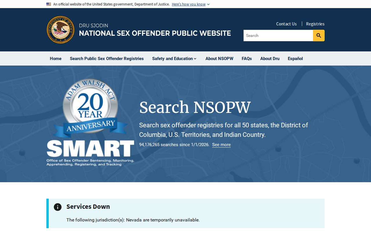 NSOPW national search for a Uintah County sex offender check